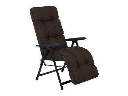Polohovací zahradní křeslo s podnožkou Lena Plus Black Edition H047-04PB PATIO