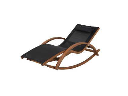 Černé zahradní houpací lehátko Larice PATIO