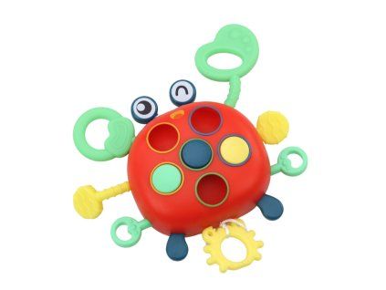 Interaktivní vzdělávací senzorická hračka Krab pro děti kousátko 2