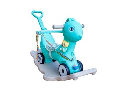 Aga4Kids Plastový houpací koník 2v1 DS3803 Modrý