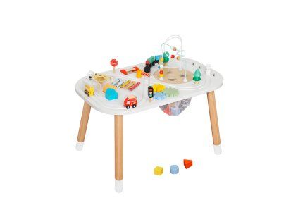 Aga4Kids Dětský montessori stůl s aktivitami a vláčkodráhou