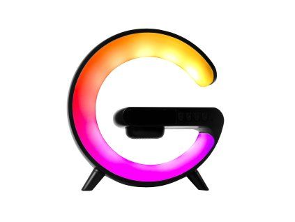 Aga RGB LED Lampa 5v1 s bezdrátovou nabíječkou Černá