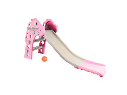 Aga4Kids Skluzavka s madlem 130 cm DS3701 Růžová