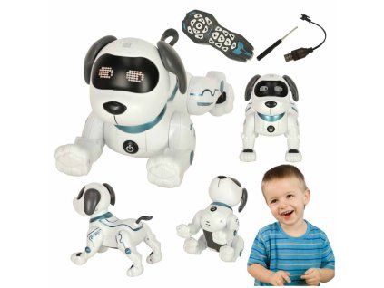 Pies piesek interaktywny zdalnie sterowany na pilota RC robot skacze spiewa 182523