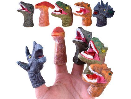 Maňásci na prsty Dinosaurus gumové 5