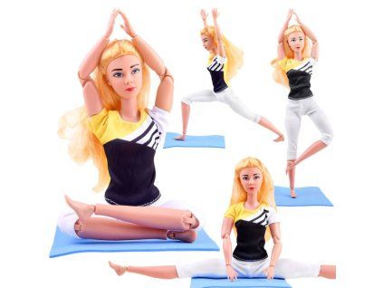 Panenka gymnastka cvičí jógu fitness 30 cm