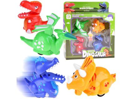 Sada jezdících dinosaurů 4 ks pohon