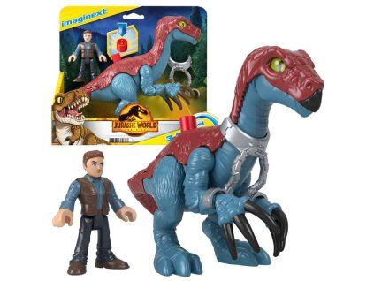 Sada figurek Jurassic World Imaginext Therizinosaurus + Owen