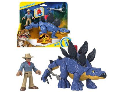Figurky Jurassic World Imaginext Stegosaurus + Dr. Grant
