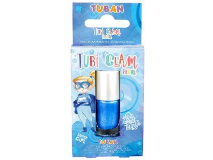 Lak na nehty pro děti Tuban Tubi Glam modrý perleťový 5 ml