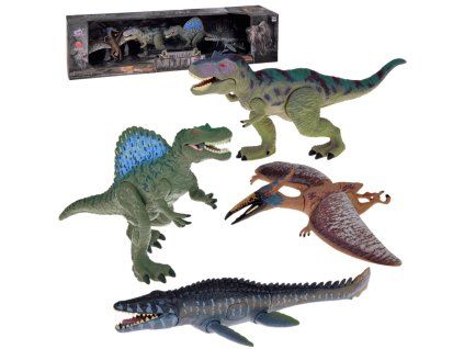 Sada figurek velcí dinosauři 4 kusy s pohyblivými prvky