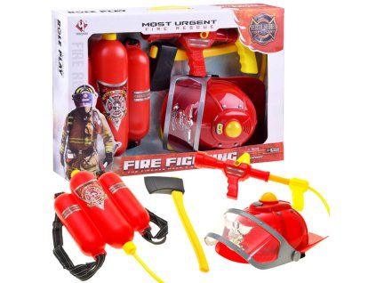 Kostým Hasičský set helma hasicí přístroj