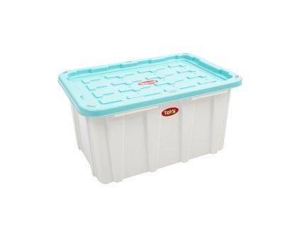 k21228 doloni ulozny box s vikem 75x51x37 bilytyrkysovy 1