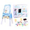 Magnetická modrá tabule křídová 2v1