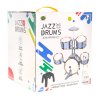 Bicí souprava 5bubnová  Světle modrá + Kovový činel + 2 Paličky + Židlička