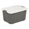 Tmavě šedý box s víkem Velur 16 l BRANQ