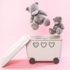 Krémový plastový box s víkem na kolečkách Bear 55 l BRANQ 2