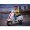 Dětský elektrický skútr VESPA s melodiemi BÍLÁ 7