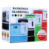Pokladnička Bankomat s kartou červený