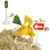 Kinetický písek pro děti 1100 g hrad vozidla formičky figurky kreativní sada 21