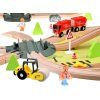 Dřevěná vláčkodráha transportní základna jeřáb 6
