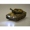 RC tank s otočnou věžičkou a zvuky hnědý