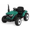 Elektrický traktor s přívěsem zelený