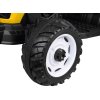 Elektrický traktor s přívěsem žlutý
