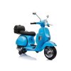 Dětský elektrický skútr Vespa LED světla MP3 panel Modrý