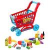 Interaktivní supermarket pokladna s vozíkem červeno-modrý
