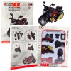 Motocykl k sestavení a šroubování 1:14 kovový červený
