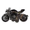 Motocykl Ke Skládání A Šroubování 1:14 Kovový Černý Zlaté Prvky
