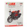 Motocykl DIY 1:14 Kovový černo-modrý