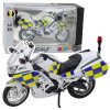 Policejní Motocykl 1:12 Světla Kovový Bílý