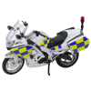 Policejní Motocykl 1:12 Světla Kovový Bílý