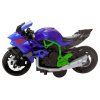 Motocykl K Sestavení DIY 1:14 Kovový Zeleno-Modrý 2