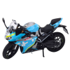 Motocykl se světly a zvuky 1:12 modrý kovový 2
