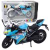 Motocykl se světly a zvuky 1:12 modrý kovový