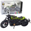 Motocykl Chopper Kovový 1:12 Černý Zelené Prvky