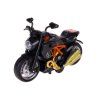 Motocykl Ke Skládání Šroubování DIY Kovový 1:14 Černo-Oranžový