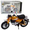 Motocykl Retro Klasický Kovový Žlutý 1:12