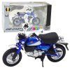Motocykl Retro Klasický 1:12 Kovový Modrý