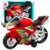 Motorka Závodní Silniční Pohon Světla Červená