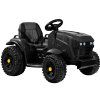 Elektrický traktor pro děti + přívěs Černý