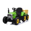 Elektrický traktor XMX611 s přívěsem s dálkovým ovládáním zelený