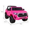 Růžové elektrické autíčko Toyota Hilux Pickup Pohon 4x4 + Dálkové ovládání 11