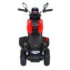 Elektrická motorka Fast Tourist se zvukem a světly Červená s eko kůží 7