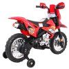 Elektrický motocykl Dětský Cross Červený + Pomocná kolečka + Zvuky LED 6