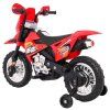 Elektrický motocykl Dětský Cross Červený + Pomocná kolečka + Zvuky LED 8