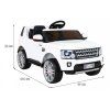 Elektrické autíčko Land Rover Discovery pro děti + Dálkové ovládání Bílé SUV 2